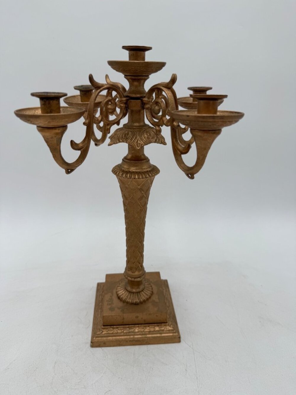 Vintage Gold Ortante Candelabra Candle Holder Gilt Baroque Victorian